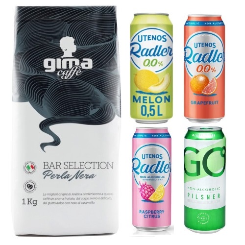 Кофе в зернах 4 пива безалкогольных Кофе в зернах 4 пива безалкогольных